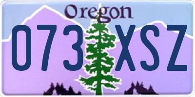 OR license plate 073XSZ