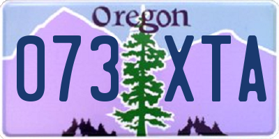 OR license plate 073XTA