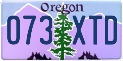 OR license plate 073XTD