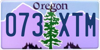 OR license plate 073XTM