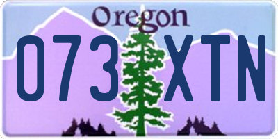 OR license plate 073XTN