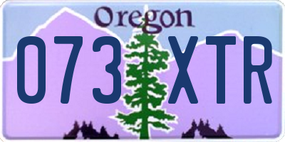 OR license plate 073XTR