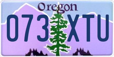 OR license plate 073XTU