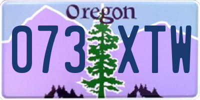 OR license plate 073XTW