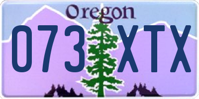 OR license plate 073XTX