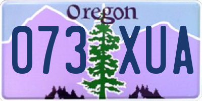 OR license plate 073XUA