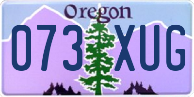 OR license plate 073XUG