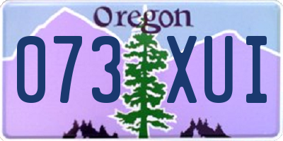 OR license plate 073XUI