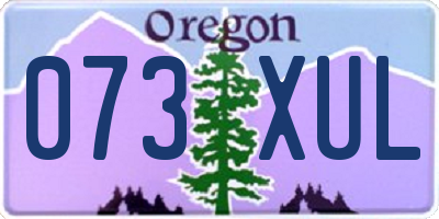 OR license plate 073XUL