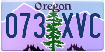 OR license plate 073XVC