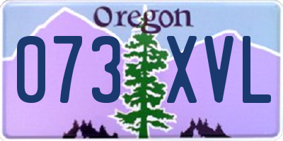 OR license plate 073XVL