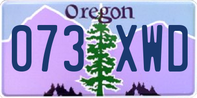 OR license plate 073XWD
