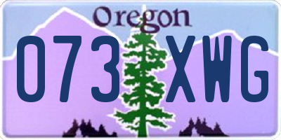 OR license plate 073XWG