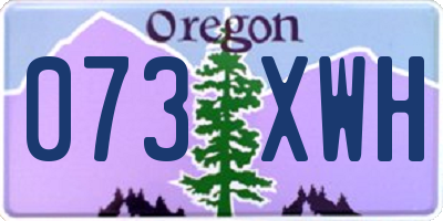 OR license plate 073XWH