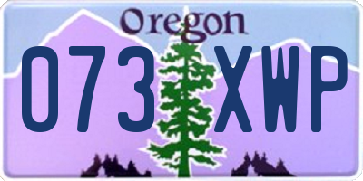 OR license plate 073XWP