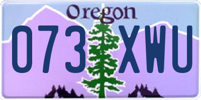 OR license plate 073XWU