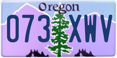 OR license plate 073XWV