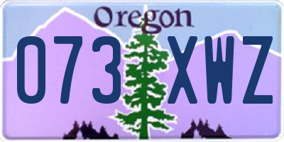 OR license plate 073XWZ