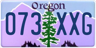 OR license plate 073XXG