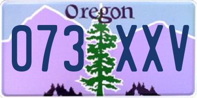 OR license plate 073XXV