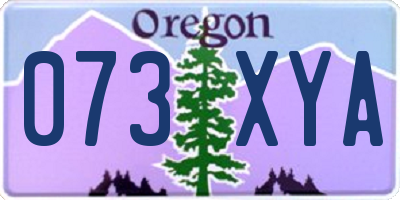 OR license plate 073XYA