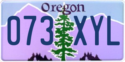 OR license plate 073XYL