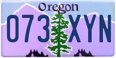 OR license plate 073XYN