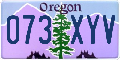 OR license plate 073XYV