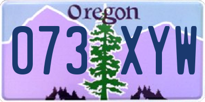 OR license plate 073XYW
