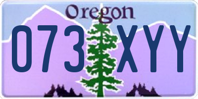 OR license plate 073XYY
