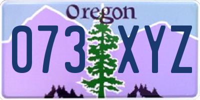 OR license plate 073XYZ