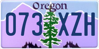 OR license plate 073XZH