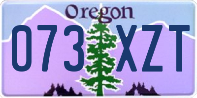 OR license plate 073XZT