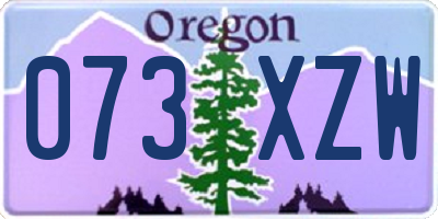 OR license plate 073XZW