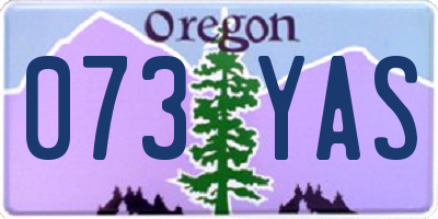 OR license plate 073YAS