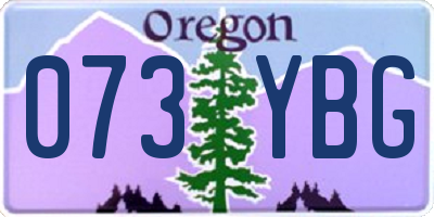 OR license plate 073YBG