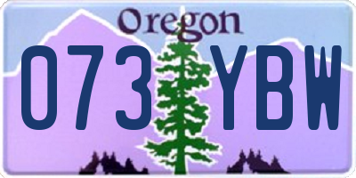 OR license plate 073YBW