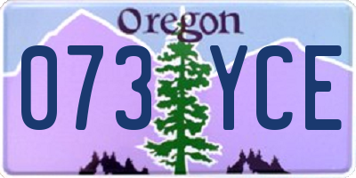 OR license plate 073YCE