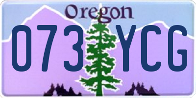 OR license plate 073YCG