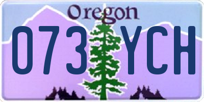 OR license plate 073YCH