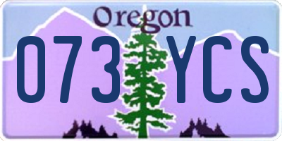 OR license plate 073YCS