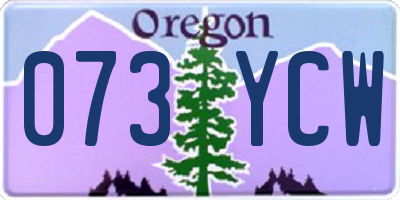 OR license plate 073YCW