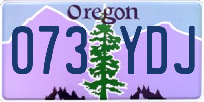 OR license plate 073YDJ