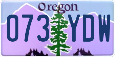 OR license plate 073YDW