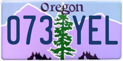 OR license plate 073YEL
