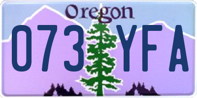 OR license plate 073YFA