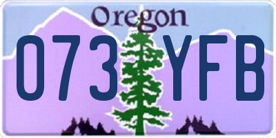 OR license plate 073YFB