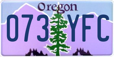 OR license plate 073YFC