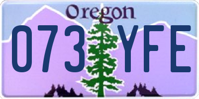 OR license plate 073YFE
