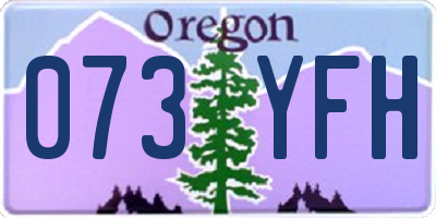 OR license plate 073YFH